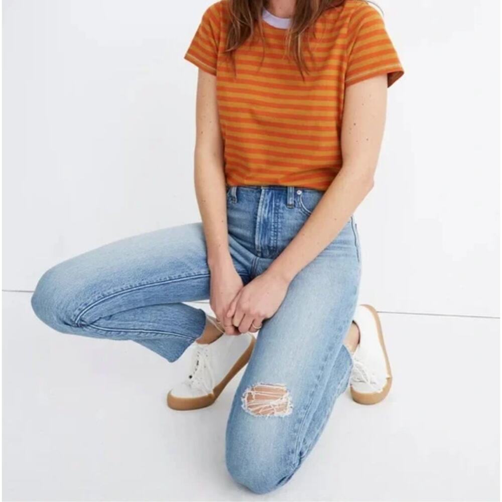 Madewell High Rise Jeans The Perfect Vintage Ripped Light Denim Women's Size 25 - Picture 2 of 7